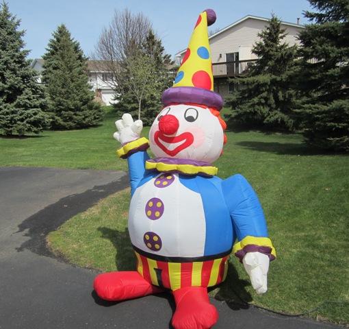 Large inflatable clown for advertising in Minnesota MN