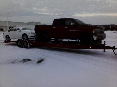 32ft bumper pull 2 car trailer for rent in Minnesota MN