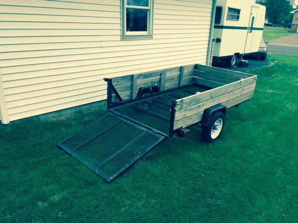 RENT flat bed utility trailer w/ loading ramp rent week weekend day – $30 in Minnesota MN