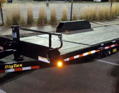 20′ split deck gravity tilt trailer