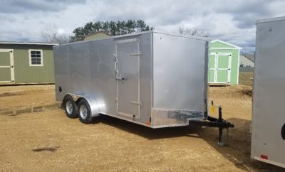 7′ x 16′ Enclosed V-Nose Cargo Trailer Rental